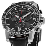 Buy Shop Tissot Supersport Chrono Black Dial Black Leather Strap Watch for Men - T125.617.16.051.00 USA Online