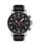 Buy Shop Tissot Supersport Chrono Black Dial Black Leather Strap Watch for Men - T125.617.16.051.00 USA Online