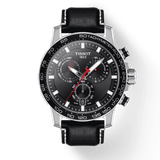 Buy Shop Tissot Supersport Chrono Black Dial Black Leather Strap Watch for Men - T125.617.16.051.00 USA Online