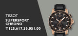 Buy Shop Tissot Supersport Chrono Black Dial Black Leather Strap Watch for Men - T125.617.36.051.00 USA Online