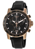 Buy Shop Tissot Supersport Chrono Black Dial Black Leather Strap Watch for Men - T125.617.36.051.00 USA Online