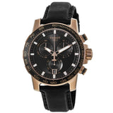 Buy Shop Tissot Supersport Chrono Black Dial Black Leather Strap Watch for Men - T125.617.36.051.00 USA Online