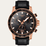 Buy Shop Tissot Supersport Chrono Black Dial Black Leather Strap Watch for Men - T125.617.36.051.00 USA Online