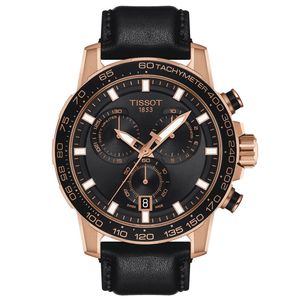 Buy Shop Tissot Supersport Chrono Black Dial Black Leather Strap Watch for Men - T125.617.36.051.00 USA Online