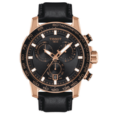 Buy Shop Tissot Supersport Chrono Black Dial Black Leather Strap Watch for Men - T125.617.36.051.00 USA Online