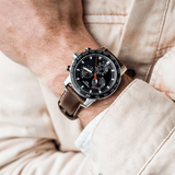 Buy Shop Tissot Supersport Chrono Black Dial Brown Leather Strap Watch for Men - T125.617.16.051.01 USA Online