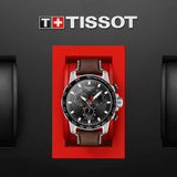 Buy Shop Tissot Supersport Chrono Black Dial Brown Leather Strap Watch for Men - T125.617.16.051.01 USA Online