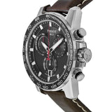 Buy Shop Tissot Supersport Chrono Black Dial Brown Leather Strap Watch for Men - T125.617.16.051.01 USA Online