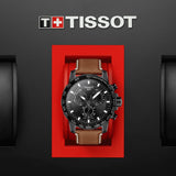 Buy Shop Tissot Supersport Chrono Black Dial Brown Leather Strap Watch for Men - T125.617.36.051.01 USA Online