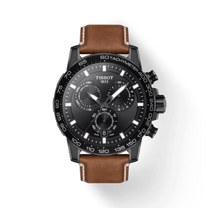 Buy Shop Tissot Supersport Chrono Black Dial Brown Leather Strap Watch for Men - T125.617.36.051.01 USA Online