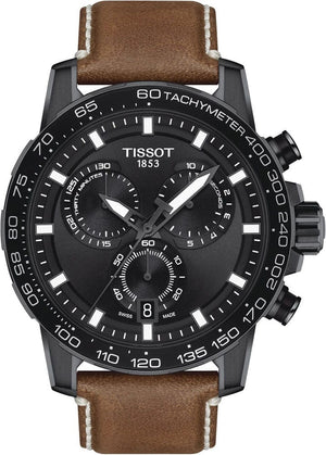 Buy Shop Tissot Supersport Chrono Black Dial Brown Leather Strap Watch for Men - T125.617.36.051.01 USA Online