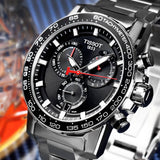 Buy Shop Tissot Supersport Chrono Black Dial Silver Steel Strap Watch For Men - T125.617.11.051.00 USA Online