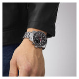 Buy Shop Tissot Supersport Chrono Black Dial Silver Steel Strap Watch For Men - T125.617.11.051.00 USA Online