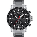Buy Shop Tissot Supersport Chrono Black Dial Silver Steel Strap Watch For Men - T125.617.11.051.00 USA Online