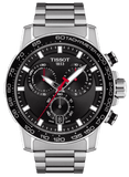 Buy Shop Tissot Supersport Chrono Black Dial Silver Steel Strap Watch For Men - T125.617.11.051.00 USA Online
