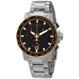 Buy Shop Tissot Supersport Chrono Black Dial Silver Steel Strap Watch For Men - T125.617.21.051.00 USA Online