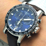 Buy Shop Tissot Supersport Chrono Blue Dial Brown Leather Strap Watch For Men - T125.617.16.041.00 USA Online