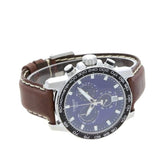 Buy Shop Tissot Supersport Chrono Blue Dial Brown Leather Strap Watch For Men - T125.617.16.041.00 USA Online