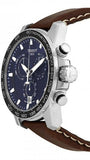 Buy Shop Tissot Supersport Chrono Blue Dial Brown Leather Strap Watch For Men - T125.617.16.041.00 USA Online