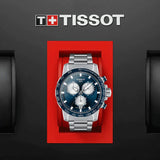 Buy Shop Tissot Supersport Chrono Blue Dial Silver Steel Strap Watch For Men - T125.617.11.041.00 USA Online