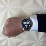 Buy Shop Tissot Supersport Chrono Blue Dial Silver Steel Strap Watch For Men - T125.617.11.041.00 USA Online