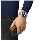 Buy Shop Tissot Supersport Chrono Blue Dial Silver Steel Strap Watch For Men - T125.617.11.041.00 USA Online