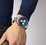 Buy Shop Tissot Supersport Chrono Blue Dial Silver Steel Strap Watch For Men - T125.617.11.041.00 USA Online