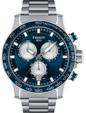 Buy Shop Tissot Supersport Chrono Blue Dial Silver Steel Strap Watch For Men - T125.617.11.041.00 USA Online