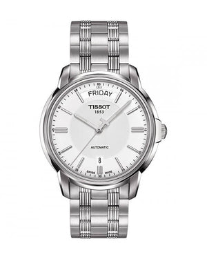 Buy Shop Tissot T Classic Automatic III Day Date White Dial Silver Steel Strap Watch for Men - T065.930.11.031.00 USA Online