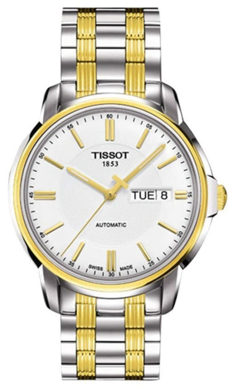 Buy Shop Tissot T Classic Automatics III White Dial Two Tone Steel Strap Watch For Men - T065.430.22.031.00 USA Online