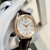 Buy Shop Tissot T Classic Ballade Powermatic 80 Lady Silver Dial Brown Leather Strap Watch For Women - T108.408.26.037.00 USA Online