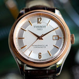Buy Shop Tissot T Classic Ballade Powermatic 80 Lady Silver Dial Brown Leather Strap Watch For Women - T108.408.26.037.00 USA Online