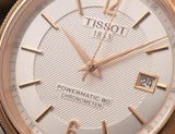 Buy Shop Tissot T Classic Ballade Powermatic 80 Lady Silver Dial Brown Leather Strap Watch For Women - T108.408.26.037.00 USA Online