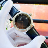 Buy Shop Tissot T Classic Bridgeport Black Dial Black Leather Strap Watch For Men - T097.410.16.058.00 USA Online