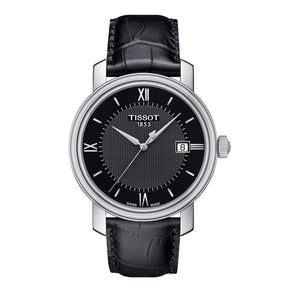 Buy Shop Tissot T Classic Bridgeport Black Dial Black Leather Strap Watch For Men - T097.410.16.058.00 USA Online