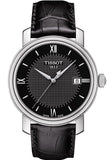 Buy Shop Tissot T Classic Bridgeport Black Dial Black Leather Strap Watch For Men - T097.410.16.058.00 USA Online