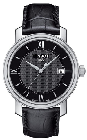 Buy Shop Tissot T Classic Bridgeport Black Dial Black Leather Strap Watch For Women - T097.010.16.058.00 USA Online