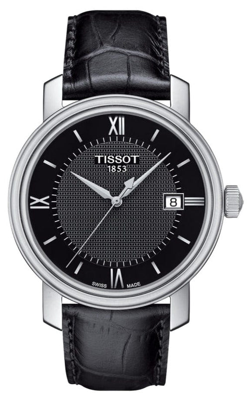 Buy Shop Tissot T Classic Bridgeport Black Dial Black Leather Strap Watch For Women - T097.010.16.058.00 USA Online