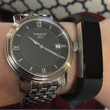 Buy Shop Tissot T Classic Bridgeport Black Dial Silver Steel Strap Watch For Men - T097.410.11.058.00 USA Online