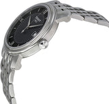 Buy Shop Tissot T Classic Bridgeport Black Dial Silver Steel Strap Watch For Men - T097.410.11.058.00 USA Online