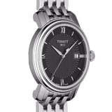 Buy Shop Tissot T Classic Bridgeport Black Dial Silver Steel Strap Watch For Men - T097.410.11.058.00 USA Online
