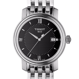 Buy Shop Tissot T Classic Bridgeport Black Dial Silver Steel Strap Watch For Men - T097.410.11.058.00 USA Online