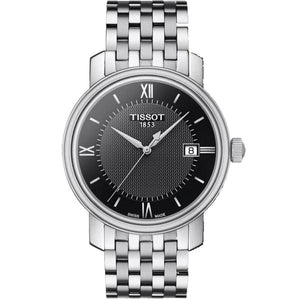 Buy Shop Tissot T Classic Bridgeport Black Dial Silver Steel Strap Watch For Men - T097.410.11.058.00 USA Online