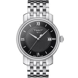 Buy Shop Tissot T Classic Bridgeport Black Dial Silver Steel Strap Watch For Men - T097.410.11.058.00 USA Online