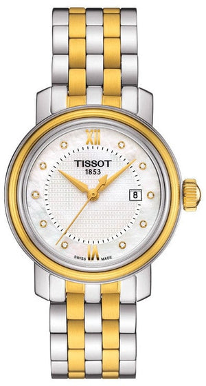 Buy Shop Tissot T Classic Bridgeport Mother of Pearl Dial Two Tone Steel Strap Watch For Women - T097.010.22.116.00 USA Online