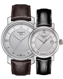 Buy Shop Tissot T Classic Bridgeport Silver Dial Brown Leather Strap Watch For Men - T097.410.16.038.00 USA Online
