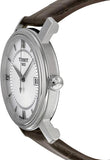 Buy Shop Tissot T Classic Bridgeport Silver Dial Brown Leather Strap Watch For Men - T097.410.16.038.00 USA Online