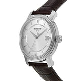 Buy Shop Tissot T Classic Bridgeport Silver Dial Brown Leather Strap Watch For Men - T097.410.16.038.00 USA Online