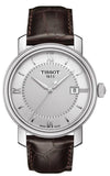 Buy Shop Tissot T Classic Bridgeport Silver Dial Brown Leather Strap Watch For Men - T097.410.16.038.00 USA Online