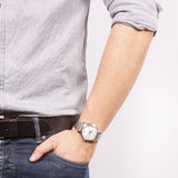 Buy Shop Tissot T Classic Bridgeport Silver Dial Silver Mesh Bracelet Watch For Men - T097.410.11.038.00 USA Online